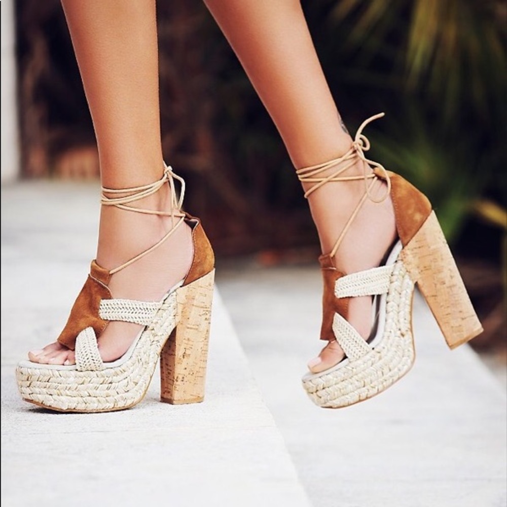 lace up platform heels